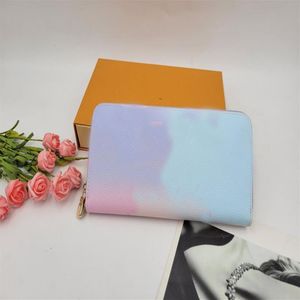 M81349 OnTheGo ZIPPY wallet canvas pochette real Cowhide-leather women men Spring in the City color gradations sunrise pastel cash252p
