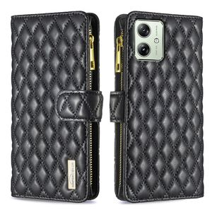 Blixtlåsfodral för iPhone 15 14 13 12 11 X XR XS 8 7 Pro Plus Max Grid Wallet Leather Phone Case