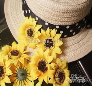 500p Silk Artificial Yellow Silk Daisy Flower Heads Plastics Gerbera Flowers for Wedding Chulty Decor 7CM3136089