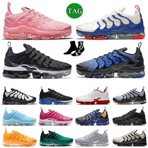 2023 tn + 달리기 야외 신발 남자 여자 tnplus tns Atlanta Off Black White Berlin Flynit Scarpe Pink Noir Plus Big Size 스포츠 운동화 EUR 47