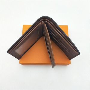 Modne portfele męskie klasyczne męskie portfel z dodatkowym środkowym po i karcie BIFOLD krótki portfel Małe portfele z pudełkiem 282n