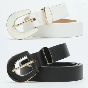 Belts Fashionable For Woman Beautiful Zinc Alloy Buckle Simple And Practical PU Woman's Versatile