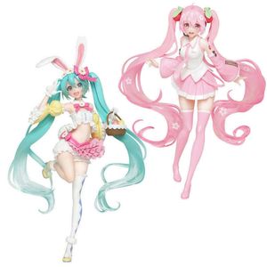 Anime manga 19cm japan anime twodimensional flicka figur 2stylar rosa sakura kanin öron stående leksaker heta pvc samlarobjekt dekorativ figur z0427