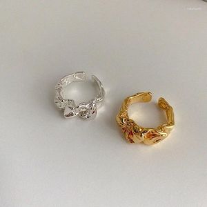 Cluster Ringe BF Club 925 Sterling Silber Ring für Frauen Gold Dump Finger offen Vintage handgemachte Allergie Party Geburtstagsgeschenk