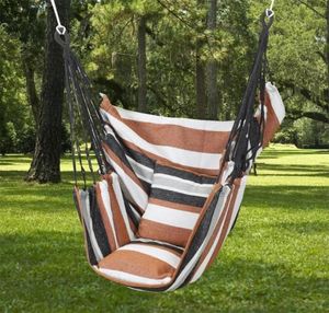 130100cm Canvas Hanging Hammock Chair Hanging Rope Swing Bed 200KG Load Bearing For Outdoor Garden Porch Beach Camping Travel 22063047935