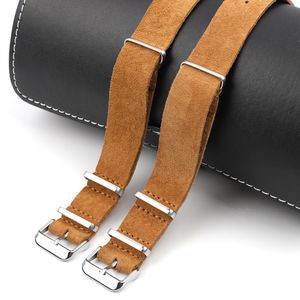 Bandas de assistência Suede Leather Strap Soft Band 18mm 20mm 22mm 24mm 24 mm Aço inoxidável fivela de fivela de homem Mulheres Substituição de pulso 230426