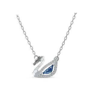 Lekkie luksusowe Diamentowe Naszyjnik 14K SwkarovbSskif Gold Ladies Swan Pendant Designer Naszyjnik Y2K Biżuteria Walentynki Prezent Wysoka jakość