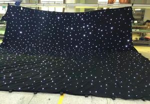 LED Star Curtain 3MX8M خلفية الزفاف قطعة قماش خلفية مع وحدة تحكم متعددة دالة DMX LL