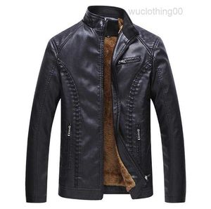 Winter Leather Jacket Men Super Warm Lining PU Jackets Black Plus Size 6XL Business Casual Mens Coats Male2023