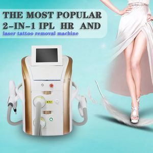 2 in 1 OPT Nd Yag Picolaser Whole Body Hair Remove All Colors Tattoo Washing Skin Tighten Face Firm Redness Acne Dispel Machine