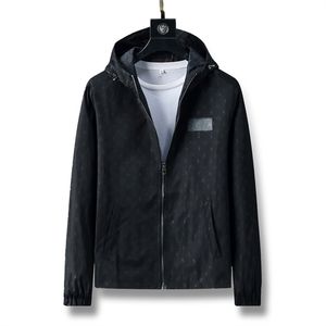 Designer Womens Mens Windbreaker Hoodie Jacket Coat med dragkedja för man mode streetwear sport långärmare bokstav broderande svarta blå jackor hoodies rockar