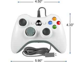 USB Wired Gamepad Game Controller Console Handle para Microsoft Xbox 360 Controller Joystick Games Controllers Gampad Joypad Nostálgico com pacote de varejo