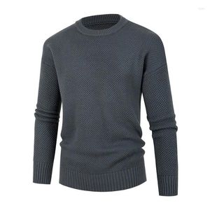 Мужские свитера, 3 цвета, повседневные классические пуловеры с круглым вырезом, поступление 2023 года, мужские однотонные модные брендовые вязаные свитера в английском стиле