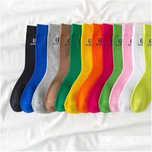 Kids Socks Mticolor Letter Cotton Women Girl Letters Casual Sport Sock Fashion Hosiery Wholesale Price High Quality Drop Delivery Baby Dhj6I