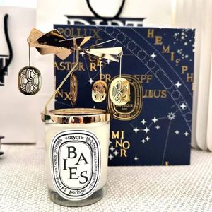 Velas de Natal limitada perfume vela feliz tampa redonda caixa de presente conjunto Baies Fig vela perfumada decoração de casa aniversário companheiro presente 231127