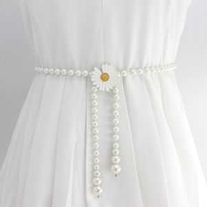 Wedding Sashes Women's Water Diamond Pearl Waist Chain Fashion Dress Decoration Elastic Belt Elastic Waist Seal