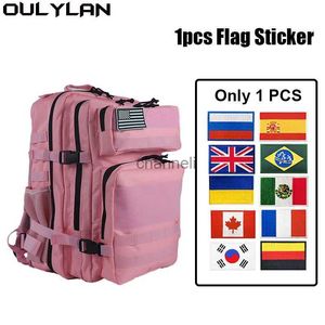 Backpacking Packs Ouylan 25L/45L Militär taktisk ryggsäck Män Kvinnor Camping Travel Bag 900D Oxford Cloth Trekking Vandring Hunting Rucksack New YQ231127