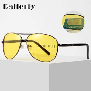 Solglasögon ralferty gul polariserade solglasögon män kvinnor natt synglasögon kör glas förar för att flyga polaroid solglasögon uv400 yq231127