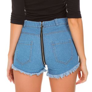 Kvinnors shorts kvinnlig mode cool kvinna för kvinnor denim byte hög midja blixtlås jean sexiga korta jeans 230426