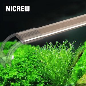 Lightings Nicrew Sunsun ADP Akvaryum LED aydınlatma Balık tankı için klipon lambası 63007500K Ultra İnce Alüminyum Alaşım Akvaryum Aydınlatma Işığı