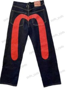 Jeans da uomo New American High Street Fashion Big M Stampa Jeans Donna Y2K Harajuku Casual Jeans larghi dritti Punk Rock Jeans a vita alta T231127