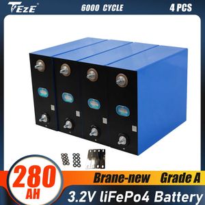 Helt nya 3.2v LifePO4 280AH Batterisaklass A DIY 12V 24V Uppladdningsbara cell Djupcykler för RV -båtsolsystem EU -skattefria