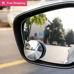Specchio per punto cieco HD a 360 gradi per retromarcia per auto Specchio retrovisore convesso rotondo ultra sottile grandangolare senza cornice Accessori per auto