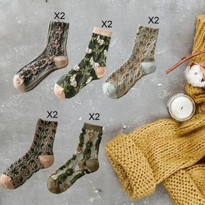 Sports Socks 10Pair Jacquard Crew Comfortable Embroidery Decorative Thicker Casual Breathable Women For Soccer Volleyball Home