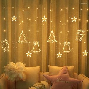 Strings LED Star Moon Curtain Fairy Lights Garland String Domowa sypialnia