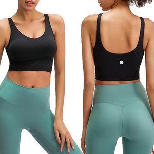 1u1u marca Yoga Reggiseno Backless Sport Crop Top Costruito in Collant Push Up Fitness Corsa all'aperto Allenamento in palestra Reggiseno LL attivo femminile