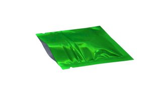 100 pçs lote verde mylar folha auto selo zip lock pacote sacos 756cm zip lock folha de alumínio saco de embalagem de alimentos cápsula armazenamento pouc9372407