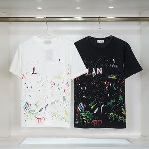 Lan Vins Mens Womens Designer Camisetas Impresso Moda Homem T-shirt Top Quality Algodão Casual Tees Manga Curta Luxo Hip Hop Streetwear Camisetas S-2XL