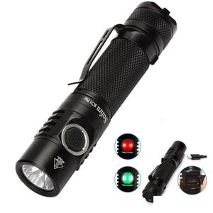 Flashlights facklor Sofirn SC31 Pro LED -ficklampa Powerf laddningsbar fackla USB C SST40 2000LM Anduril Outdoor Tactical Drop Delive DH83U