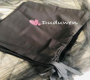 Envoltório de presente 32x28cm clássico preto com letras c saco de pó caso de armazenamento 2c pacote saco para boutique moda saco de corda embalagem1893084