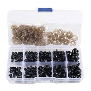 Dollowe akcesoria 100pcs 612 mm czarne plastikowe rzemiosło Eye Bezpieczeństwo dla niedźwiedzia miękka lalka dla zwierząt Amigurumi DIY Akcesoria 230427