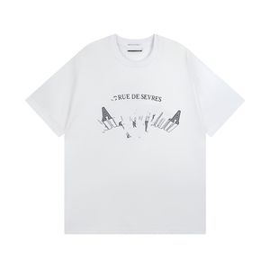 メンズTシャツファッションメンズTシャツ2023バレンカイガティ新しいコットンソフトアンチリンクルレトロ装飾印刷文字カジュアル学生愛好家短袖A013-05