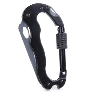 5 I 1 Multifunktionell utomhusklättringskniv Vandring Survival Rock Carabiner Tool Multi Tool Buckle Lock Opener Tool5955256