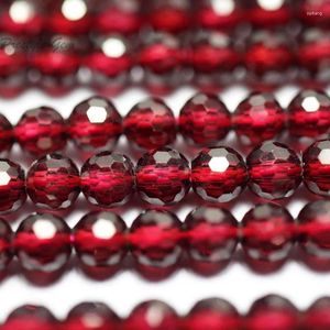 Gevşek değerli taşlar doğal üst sınıf A Garnet 4mm Yuvarlak Yuvarlak Taş Boncukları Mücevher Yapımı Tasarım Moda Taşı Diy bileklik