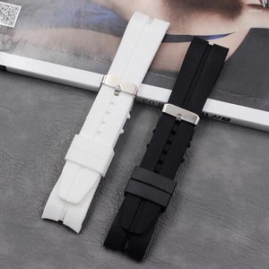 Watch Bands Accessories Curved Silicone Strap Pin Buckle 22 Mm Outdoor Sports Waterproof Men And Women