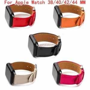 Дизайнерский ремешок для часов Apple Watch 2 3 4 5 часы 38 мм 44 мм 42 мм Брендовые умные ремешки кожаные часы 7 6 5 Модный браслет Z # A102