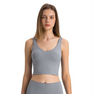 Reggiseno sportivo da donna Camicie da yoga Gilet da palestra LU-47 Canotte push-up per il fitness Intimo sexy Top da donna Reggiseno con cinturino regolabile antiurto