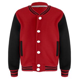 Jackets Kids meninos meninos Baseball Jaqueta lisa Casa infantil Spring Autumn Varsity Uniformes Casaco de manga longa de retalhos de retalhos de vestuário 231127