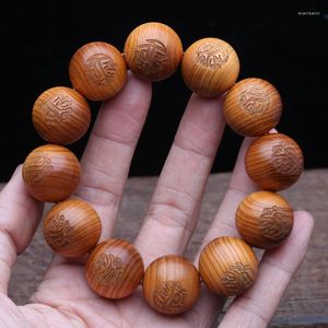 Bangle Natural Sandalwood Rosary Beautiful 20mm Fragrant Handmade Bracelet