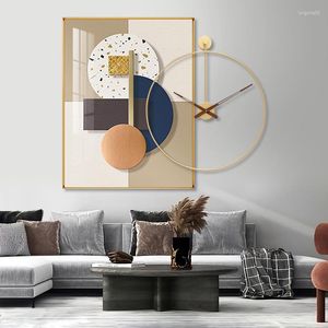 Väggklockor guldklocka modern design metall stort vardagsrum tyst kontor sovrum relojes de pared nordisk hemdekoration