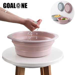 Basins GOALONE MultiPurpose Collapsible Basin Plastic Portable Round Folding Basin with Hanging Hole for Kitchen Outdoor Camping Wash