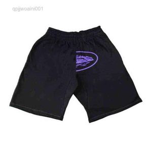 2003 Mens Fleece Fabric Cruise Print Elastic Waist Sports Shorts Mens Vintage Punk Casual High midje Streetwear Loose Shorts Y2K B9825471