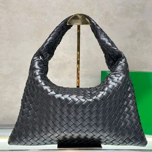 Designer-Einkaufstasche für Damen, Hop-Schultertaschen, Intrecciato-Tasche aus gewebtem Kalbsleder, Innentasche mit Reißverschluss, Klappenverschluss gesichert