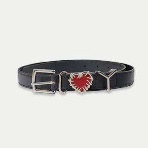 Luxury Heart Belt Women Fashion Adjustable Letter Alloy Women's Belts Pants Accessories