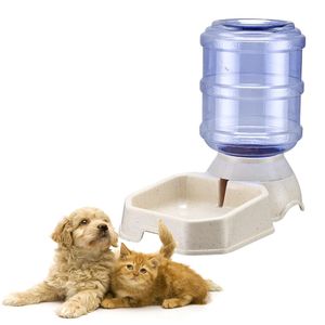 Matning Automatisk husdjursvattenmatare 3.8L Gravity Dog Cat Water Food Dispenser Auto Water Feeding Pet Bowl för små medelstora hundar Katter