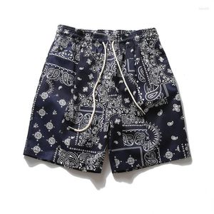 Мужские шорты японские хараджуку мужские талию бандана городская уличная одежда хип -хоп лето хлопковые шнурки для мужчин короткие брюки для мужчин